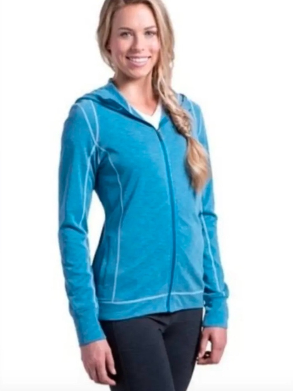 KÜHL Women's Stargazer / Moongazer Full Zip Hoodie in the Seaport Blue colorway